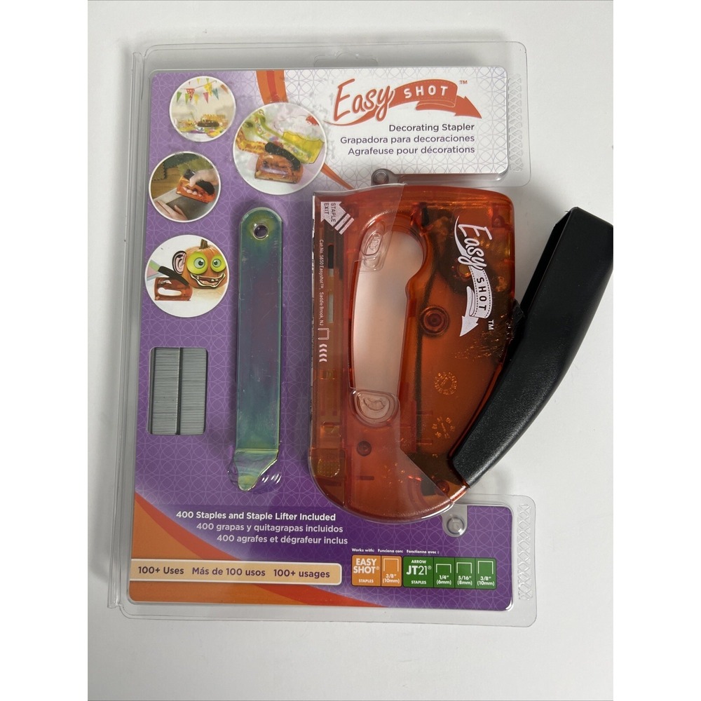 Arrow Easy Shot Manual Stapler 56500-6 Decorating Crafts 400 Staples Lifter A43